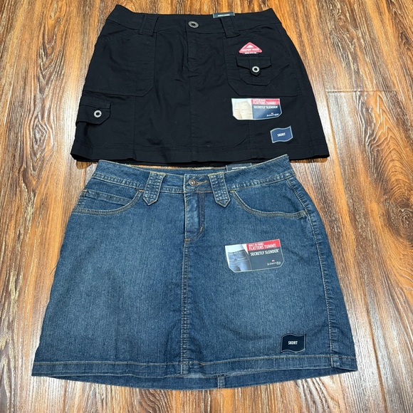St. John's Bay Dresses & Skirts - NEW Women’s Size 4 Vintage St. John's Bay Black & Denim Mini Skirt Skort Set